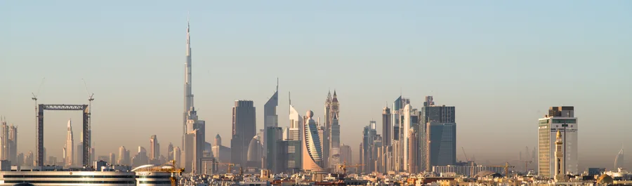 Dubai skyline across the waterfront